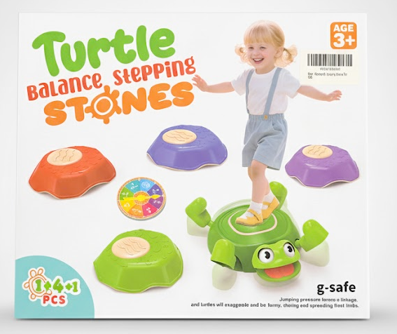 Turtle Balance Stepping Stones for Kids - Indoor & Outdoor Play Set