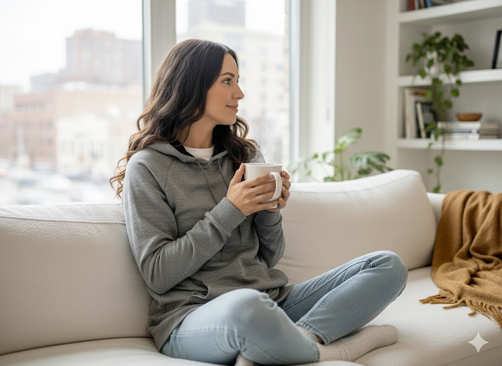 Women's Hoodie Large - Bold Comfortable Pullover Sweatshirt