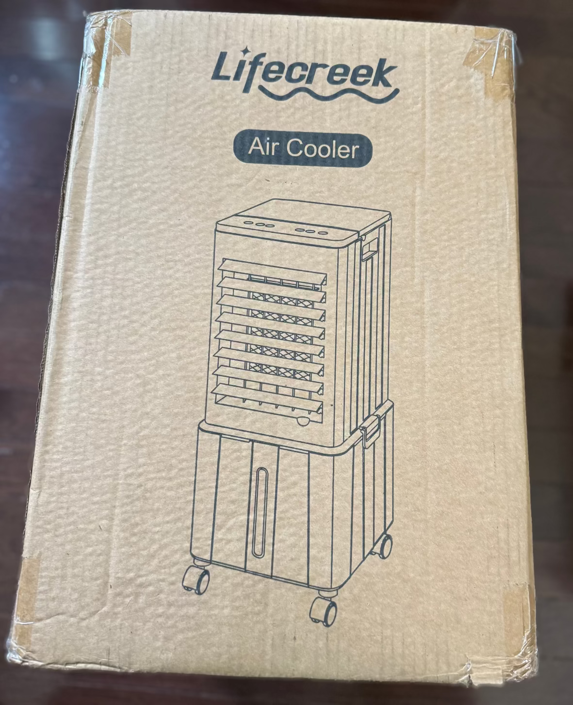 The Lifecreek ID-AC2501 Air Cooler is a portable, windowless evaporative coole