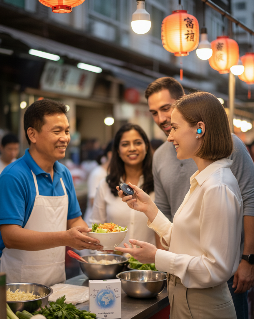 AI Voice Translator - 138+ Languages Real-Time Translation | Bluetooth Enabled