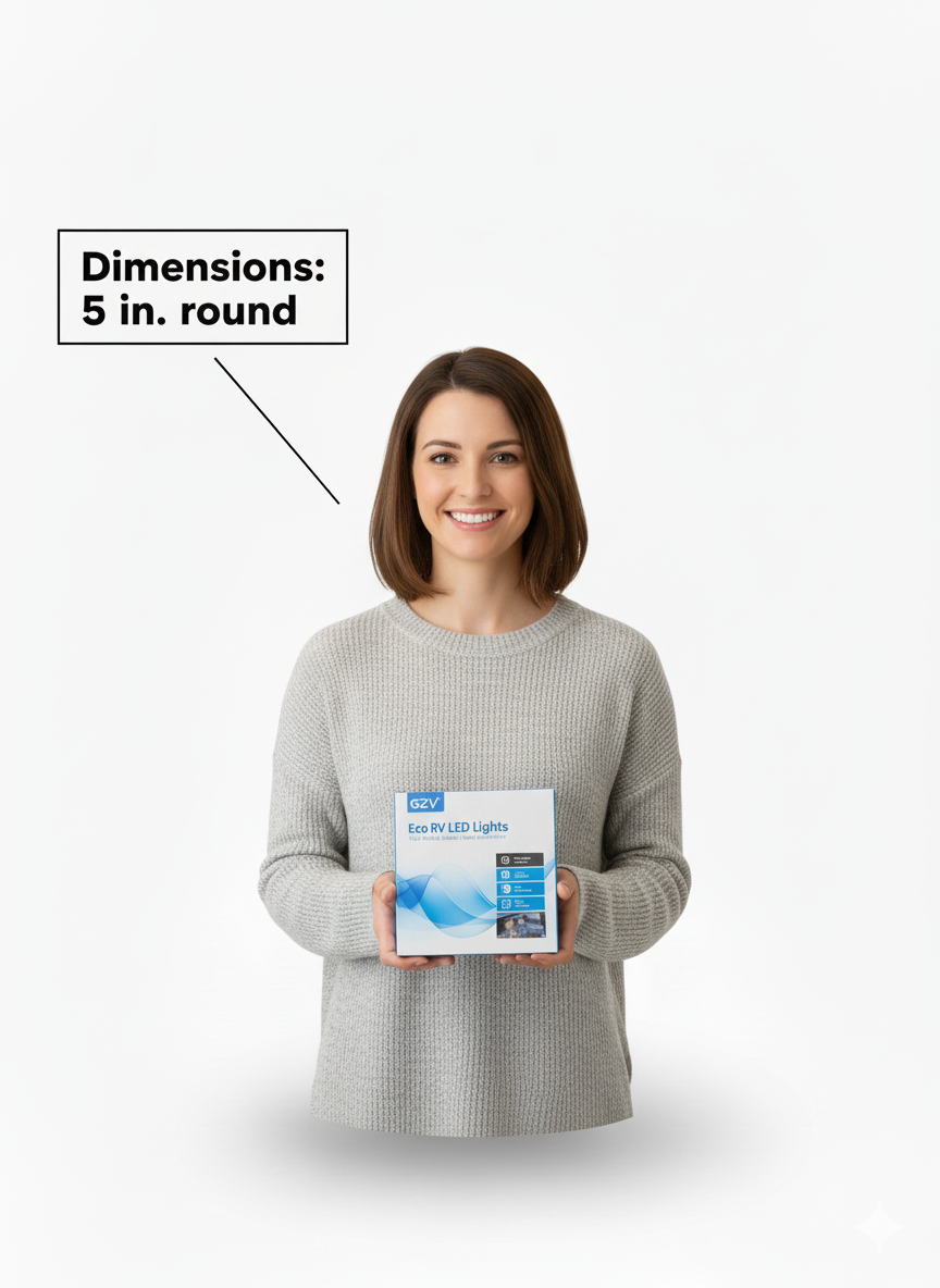 GZV Eco RV LED Ceiling Light 4100K - Energy Efficient 12V RV Lighting