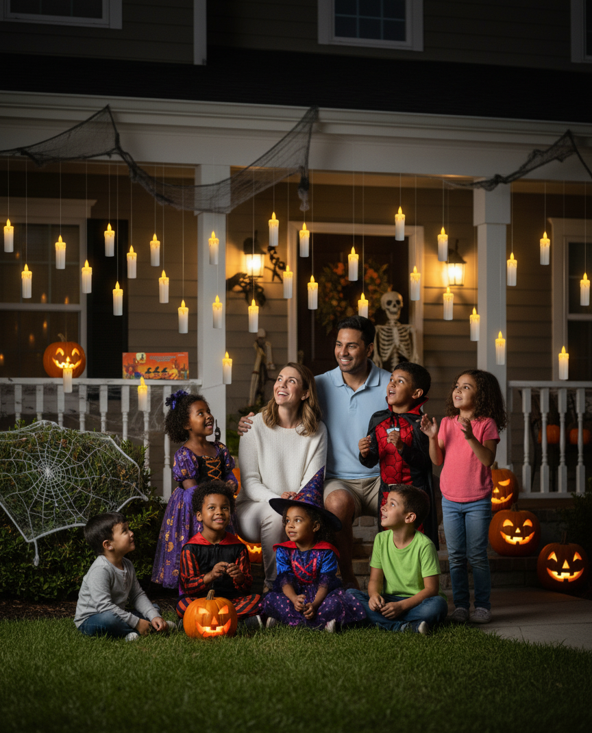 Kinsequil Magic Hanging Candles - Halloween Edition | Spooky Decor