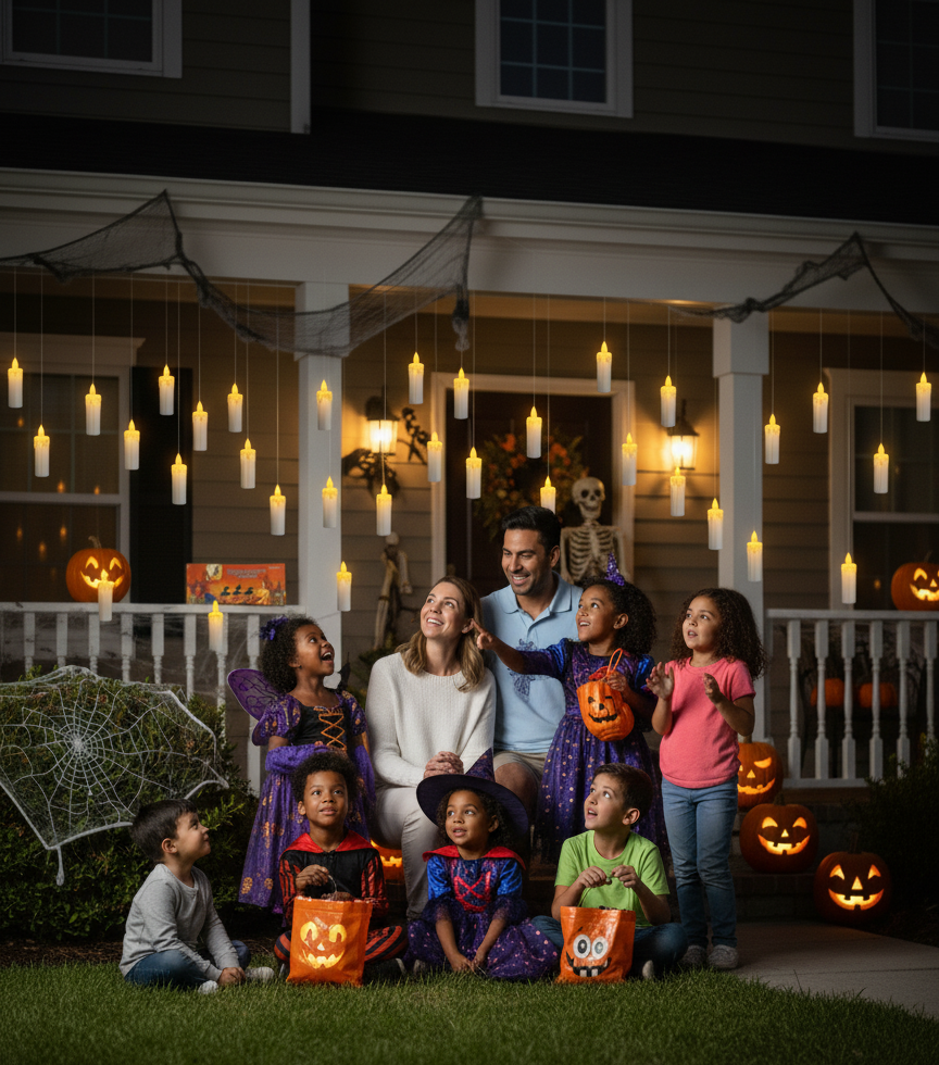 Kinsequil Magic Hanging Candles - Halloween Edition | Spooky Decor