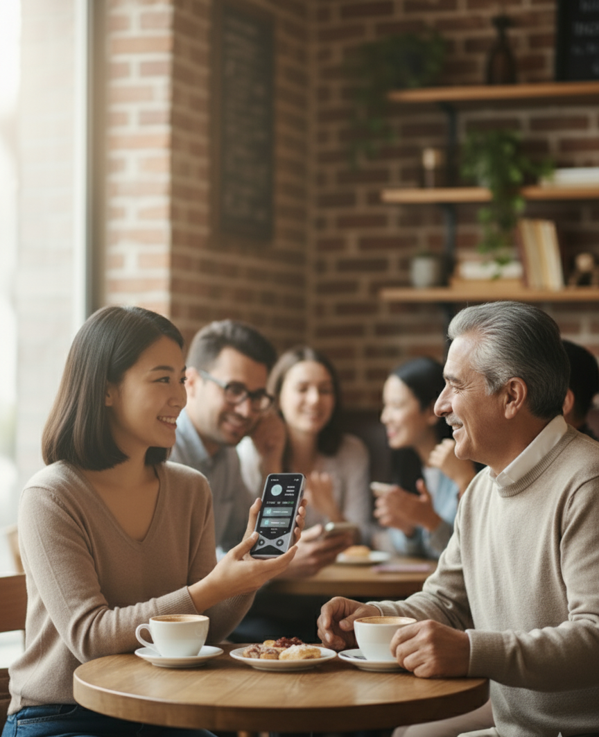 AI Voice Translator – V9000 Model, Android System, Silver Grey