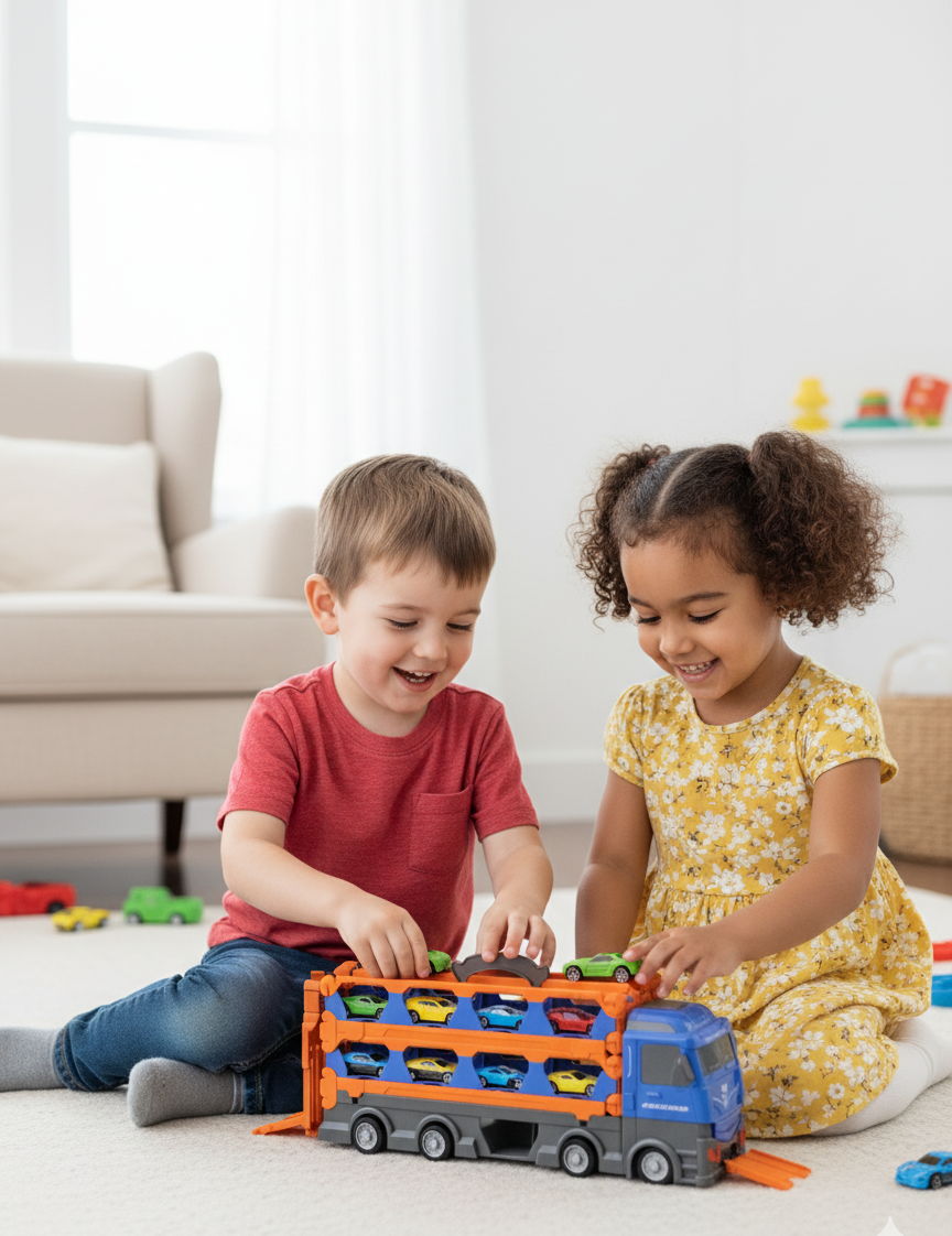 ar Carrier Truck Toy Set - Multi-Vehicle Transport Playset for Kids