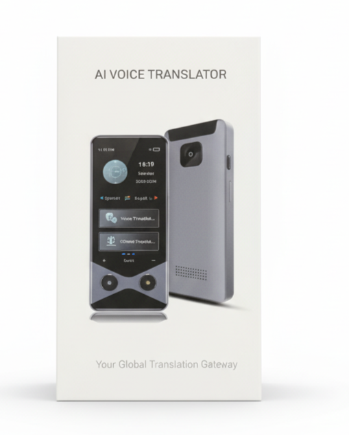 AI Voice Translator – V9000 Model, Android System, Silver Grey