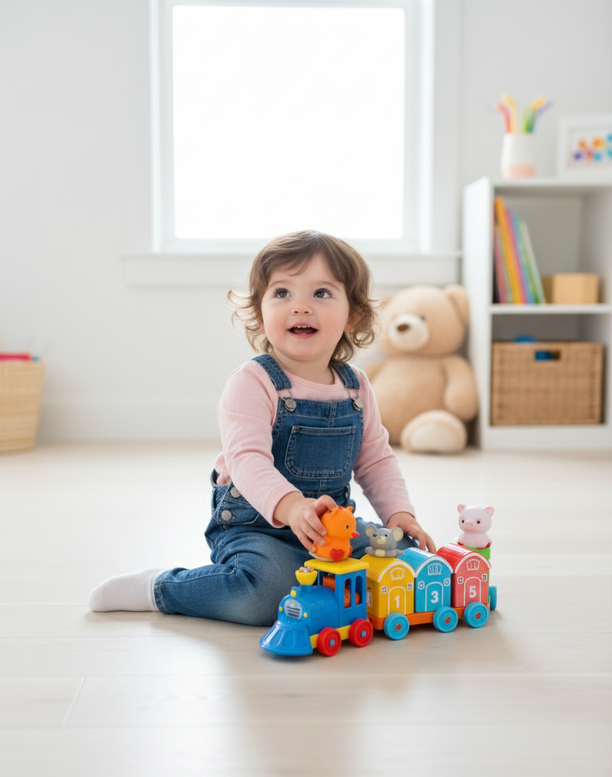 🚂 Match 'n Roll Farm Number Train - Educational Toy for Kids Learning Numbers