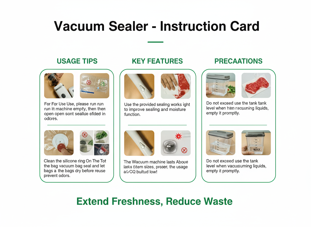 Professional Vacuum Sealer - Food Storage Sealing Machine for Kitchen & Commercial Use