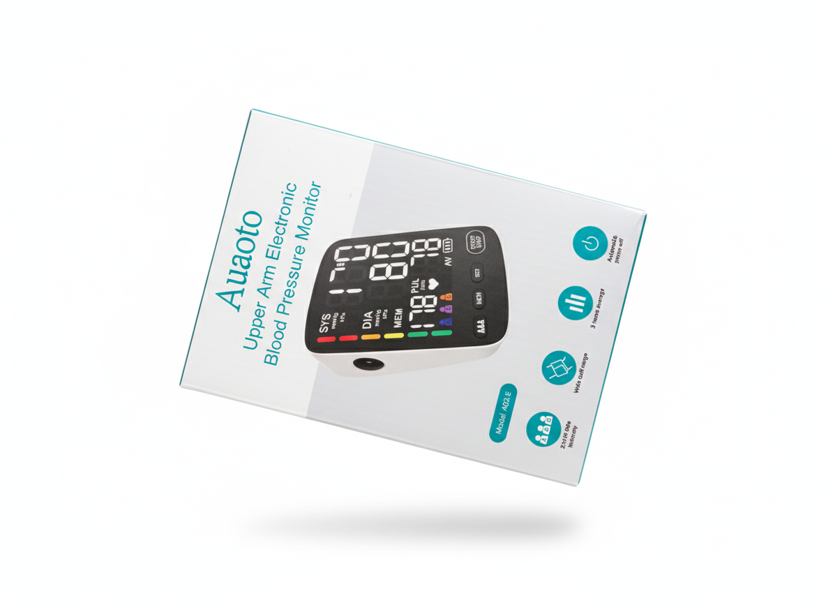 Auaoto Upper Arm Blood Pressure Monitor BP-101H - Digital Home Health Monitor