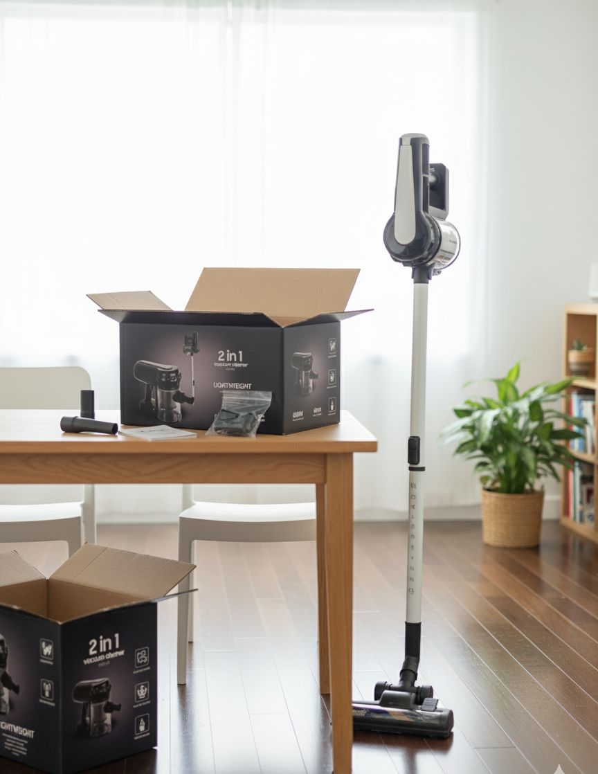 2 in 1 Vacuum Cleaner 600W - Lightweight Handheld & Upright Vacuum with Powerful Suction SEO Description: V