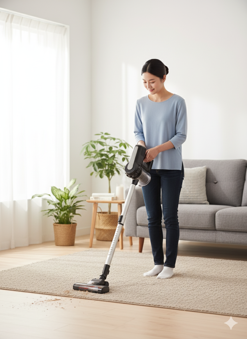 2 in 1 Vacuum Cleaner 600W - Lightweight Handheld & Upright Vacuum with Powerful Suction SEO Description: V