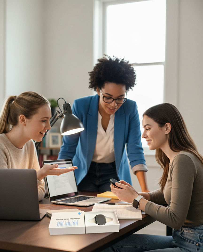 Digital Voice Recorder - Compact Rechargeable Multi-Function Audio Device