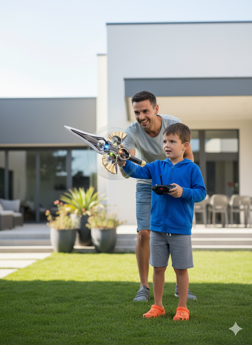 Remote Control Flying Sword Aircraft - RC Helicopter Toy for Kids & Adults