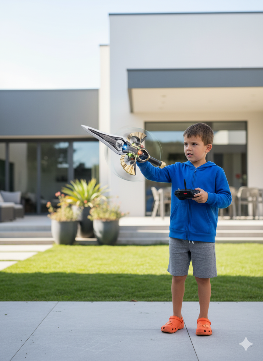 Remote Control Flying Sword Aircraft - RC Helicopter Toy for Kids & Adults