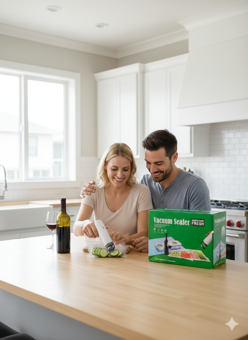 Professional Vacuum Sealer - Food Storage Sealing Machine for Kitchen & Commercial Use