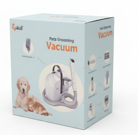 2-in-1 Pet Grooming Vacuum System – Gentle Grooming, Mess-Free Cleanup