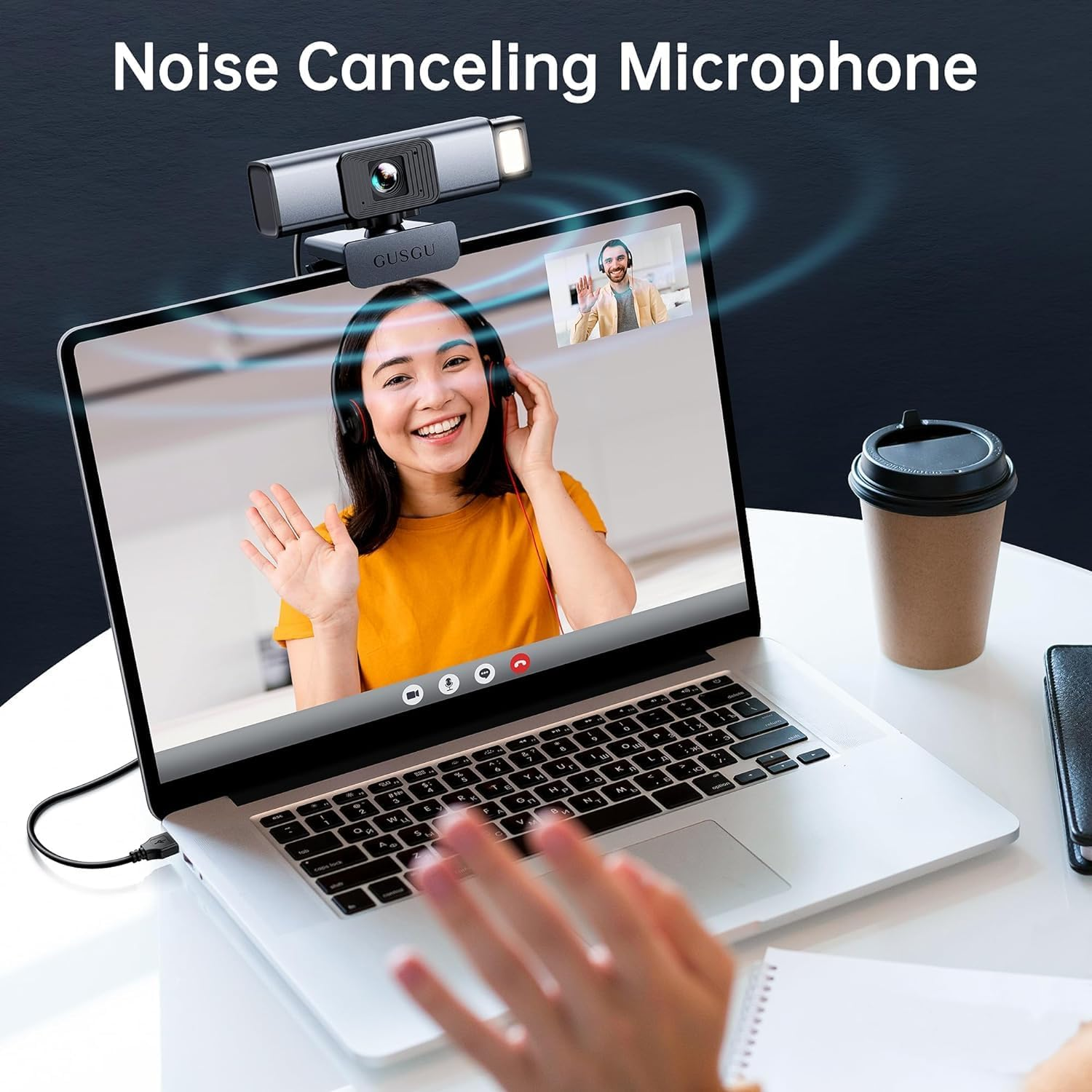 GUSGU G940 2K Quad HD Webcam - Professional Streaming Camera with Microphone