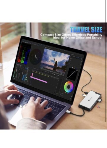 Bfadeha DV3 USB-C 12-in-1 Triple Display Full HD Mini Docking Station