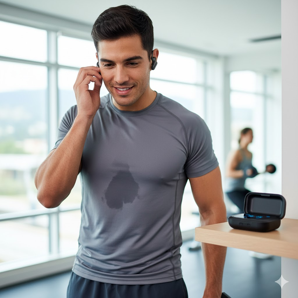 LX80 Full Touch Screen OWS Wireless Headphones - ANC/ENC Open Ear Earbuds with LED Display