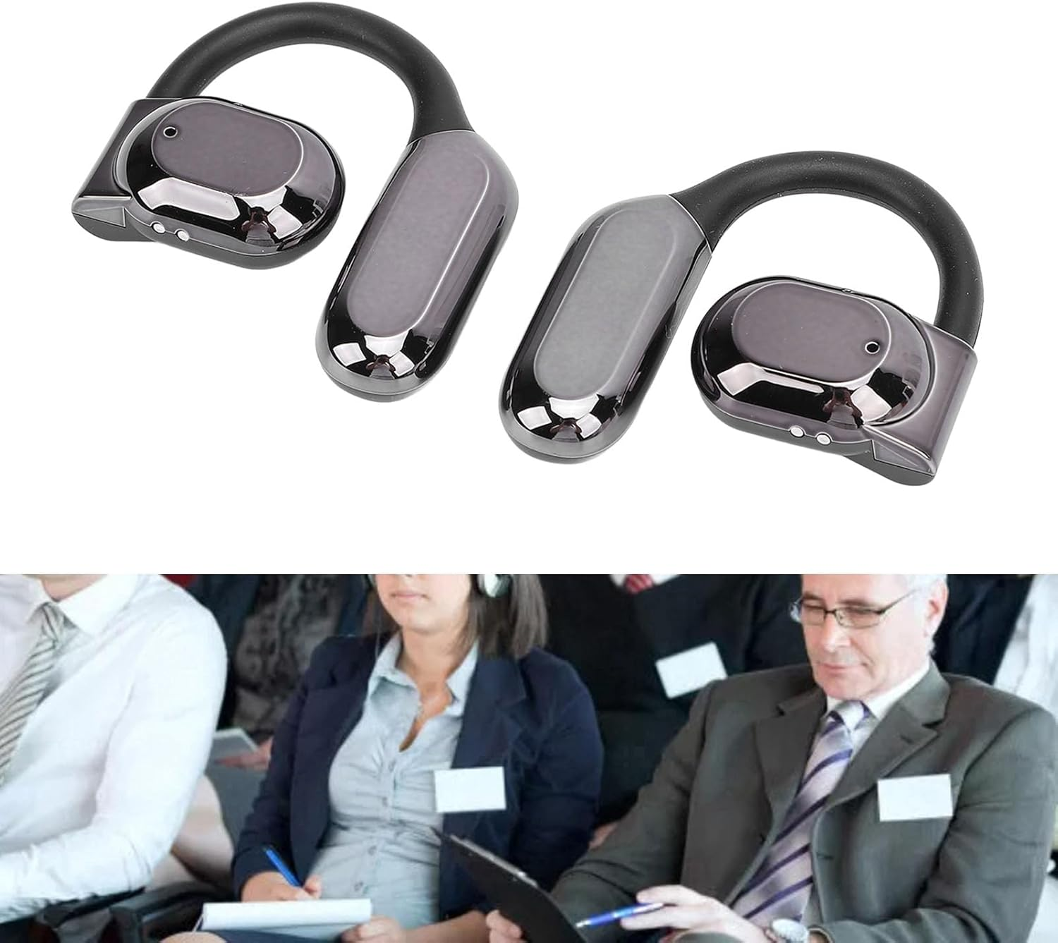 M62 Language Translator Earbuds, 133 Languages Real Time Two Way Cordless Bluetooth Translation Device with App, TWS Noise Reduction, Voice Control,