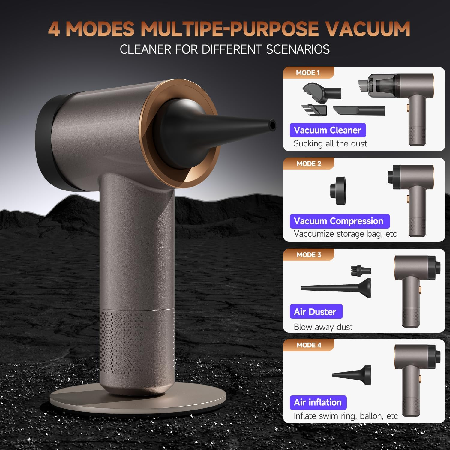 3-in-1 Handheld Cordless Vacuum - 16000PA Powerful Suction | Exquisite Deal Shop