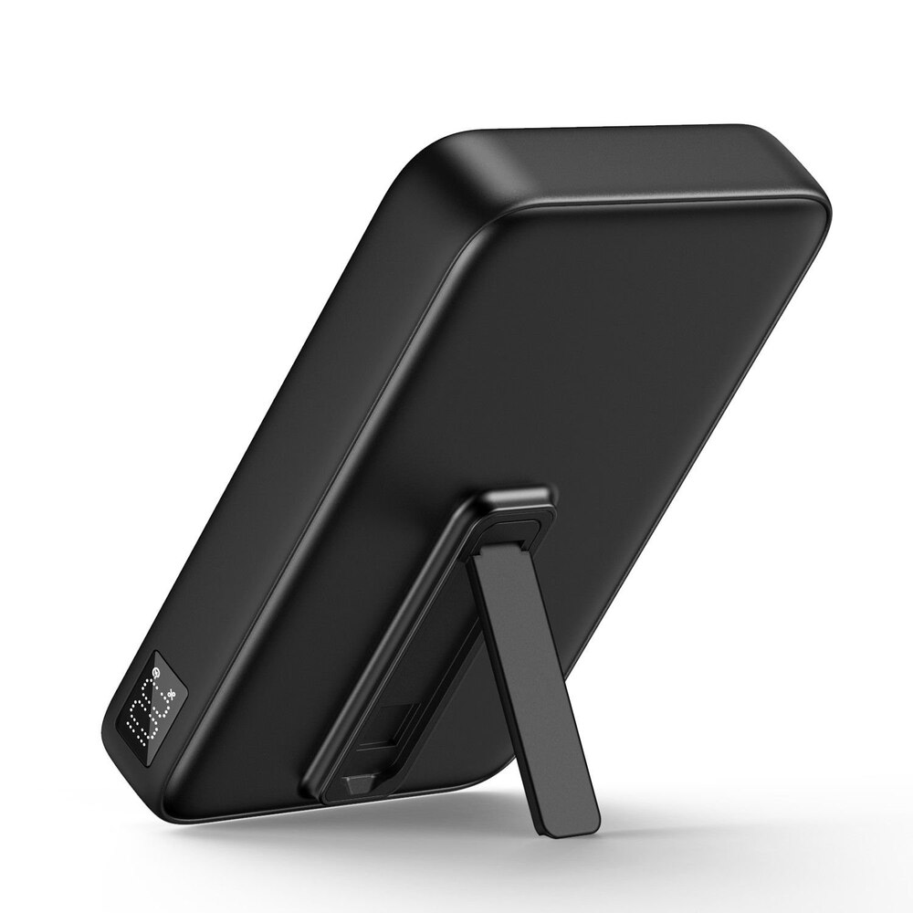 10000mAh Magnetic Power Bank for iPhone - MagSafe 15W Wireless Charger with Kickstand