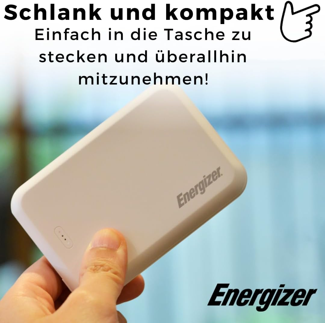 Energizer 5000mAh MagSafe Power Bank - 20W USB-C PD Wireless Charger for iPhone