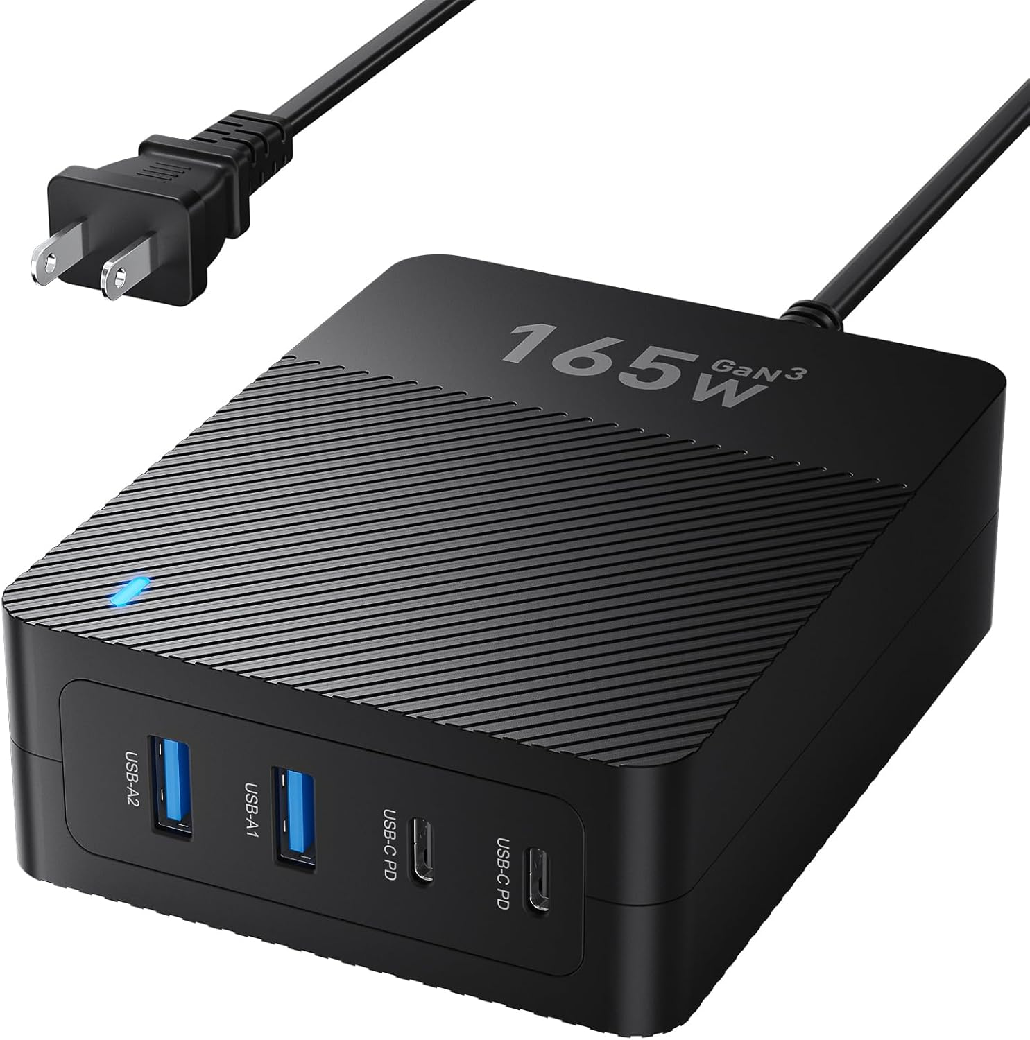 RYND 165W GaN USB-C Fast Charger - 4-Port Charging Station for iPad & iPhone 17