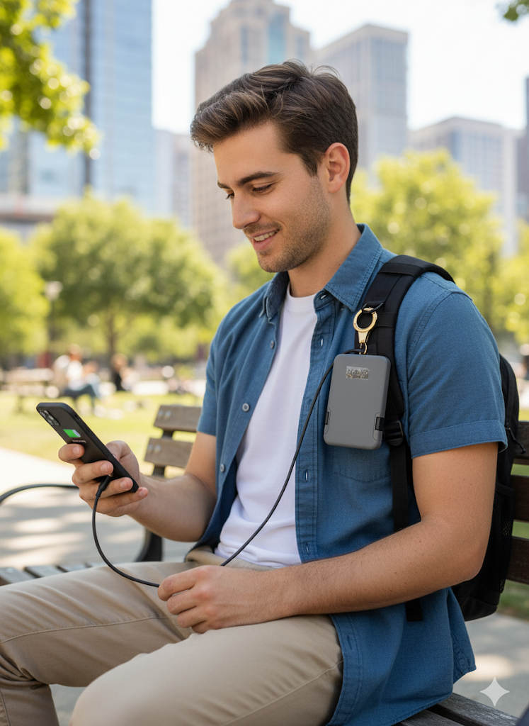 5000mAh Power Bank MP5 Grey - Portable Charger with 2A Fast Charging