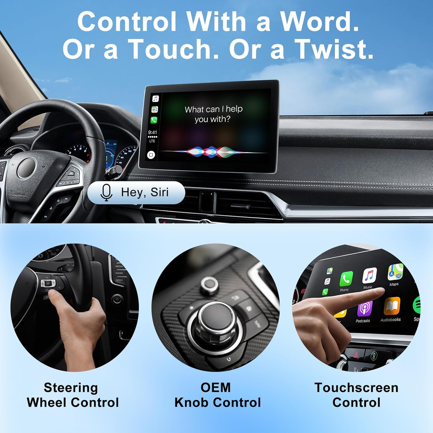 Wireless Android Auto CarPlay Adapter - Convert Wired to Wireless 2015+