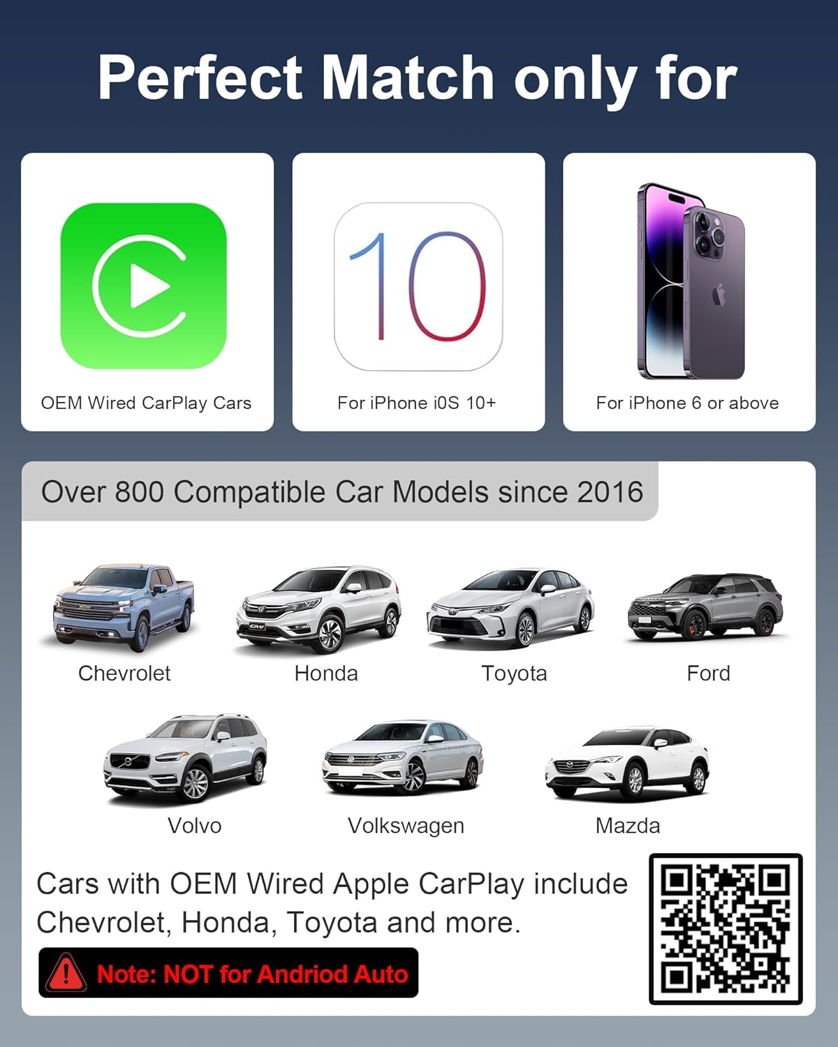 SANKESU 2025 Mini Wireless CarPlay Adapter