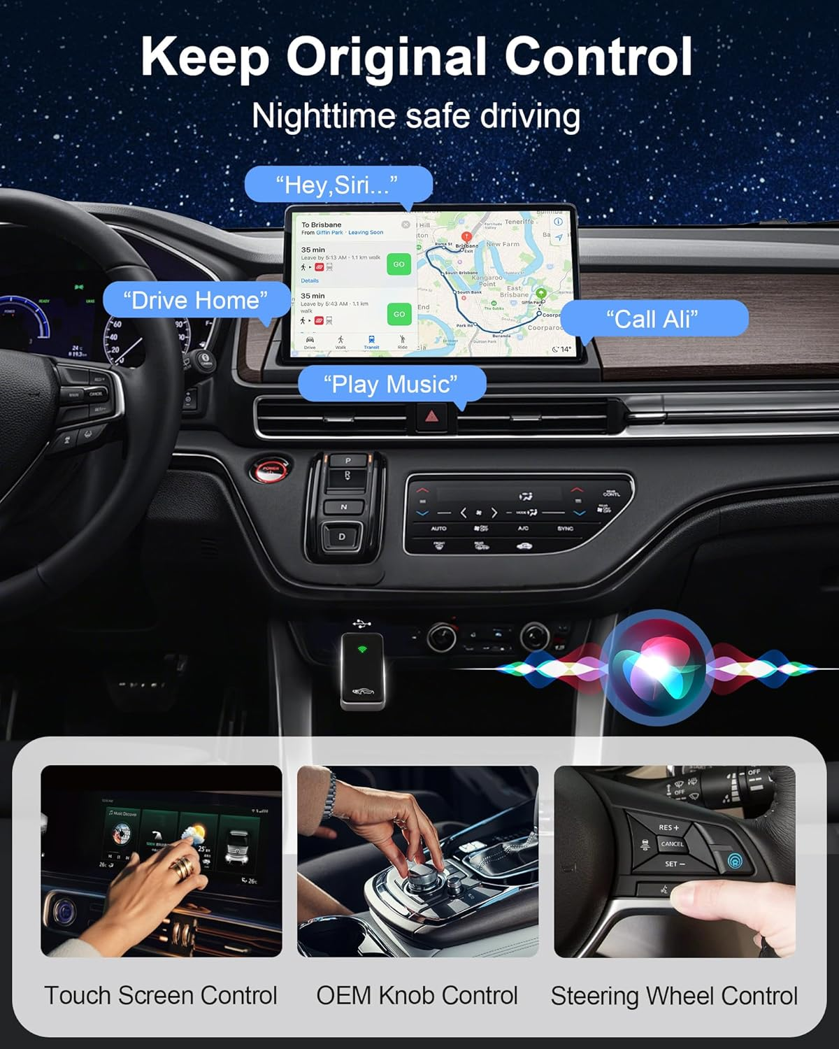 SANKESU 2025 Mini Wireless CarPlay Adapter