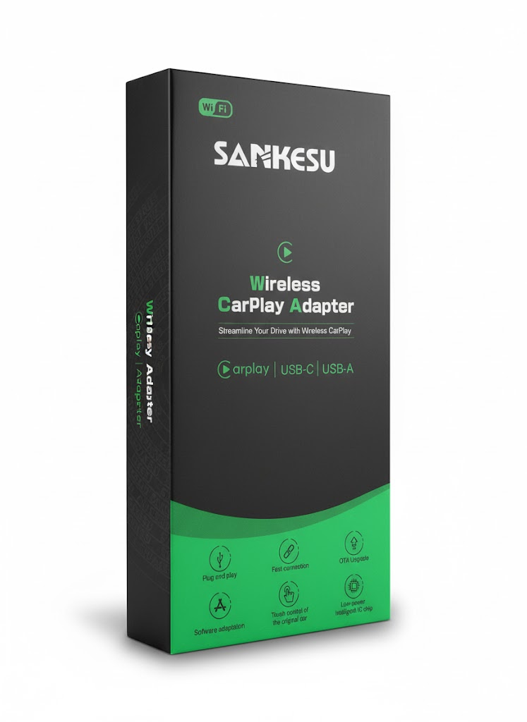 SANKESU 2025 Mini Wireless CarPlay Adapter
