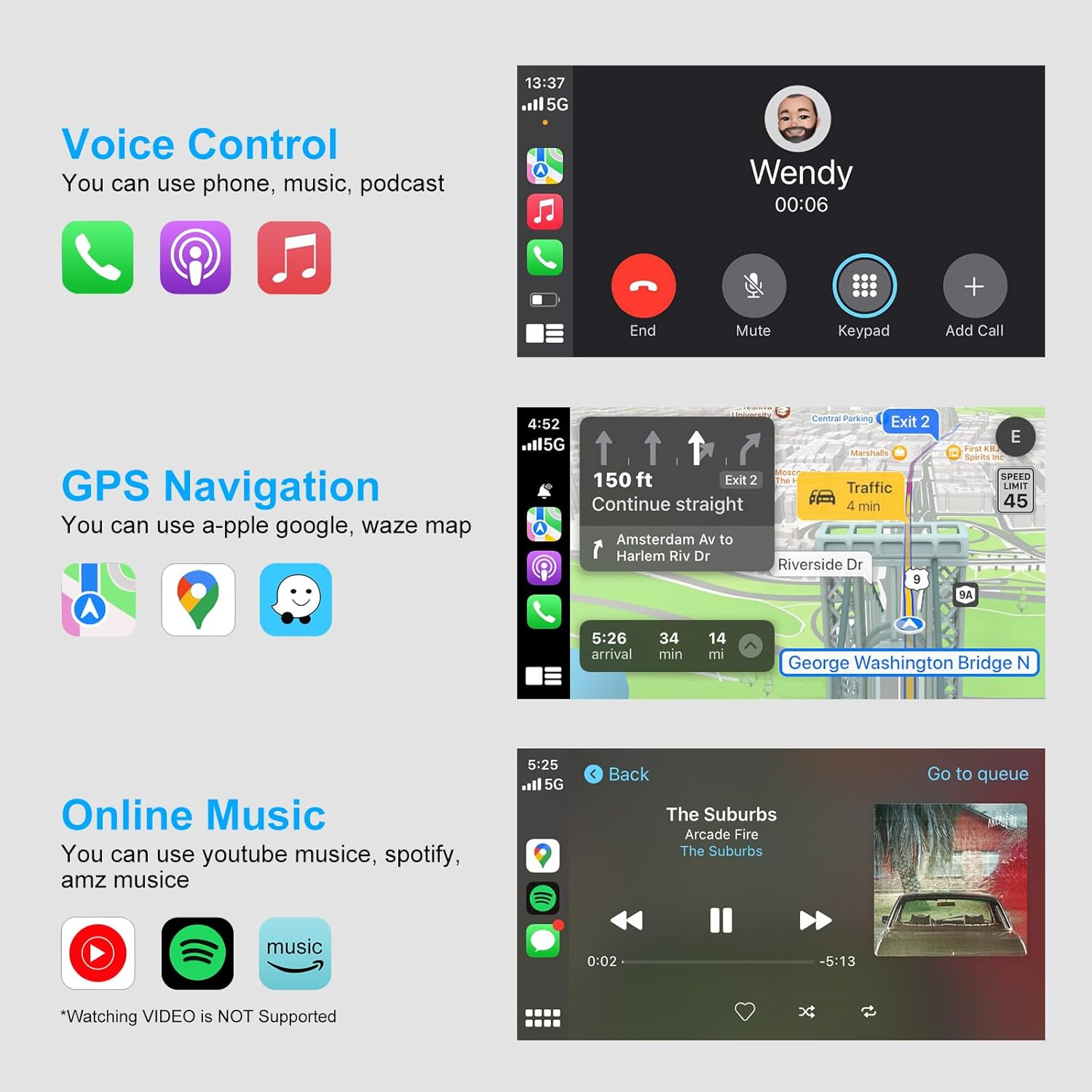 Apple Wireless CarPlay Stick 2-in-1 U2C-PP | 2015-2024 Vehicles Compatible