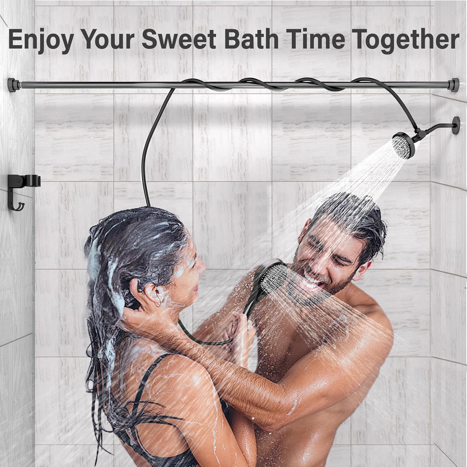 Dual Shower Head for Couples: High Pressure Double Shower Heads for Two People