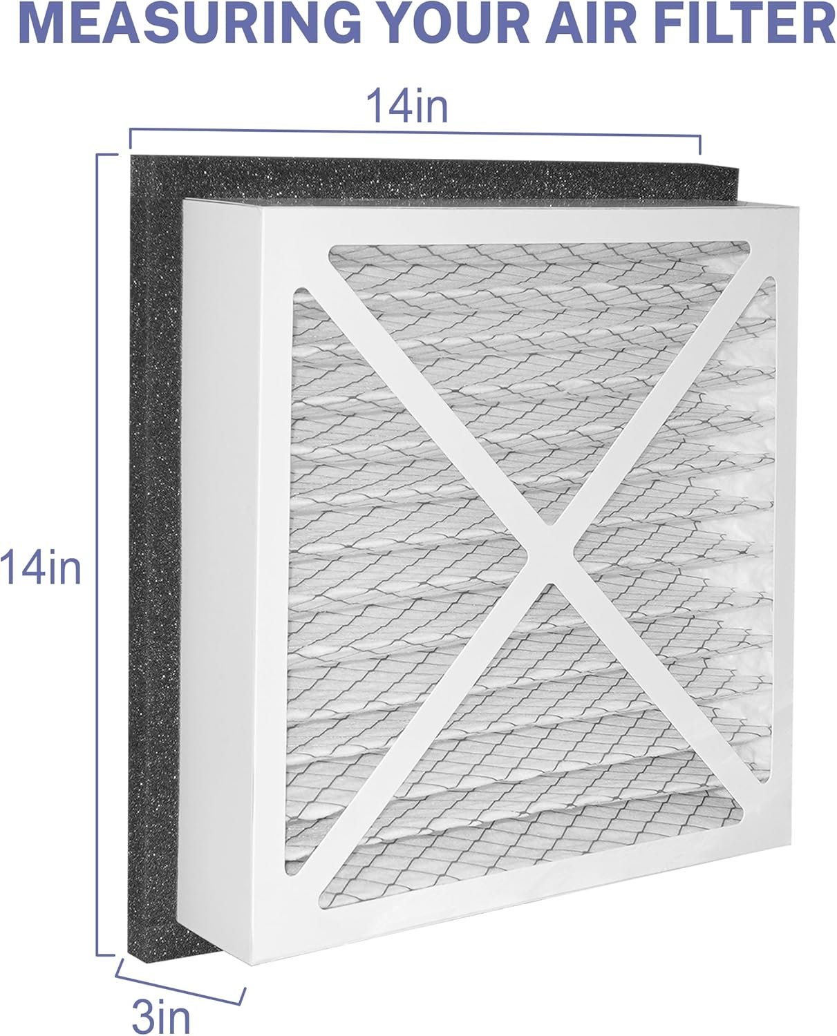 14x14x3 MERV13 Air Filter 2-Pack | Zephyr VGF Compatible Replacement