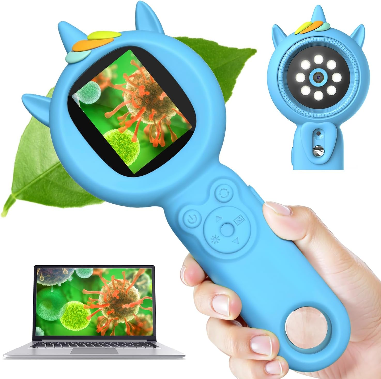 Kids Microscope with Auto-Focus & 2.0" Screen - Ages 5-12 STEM Toy