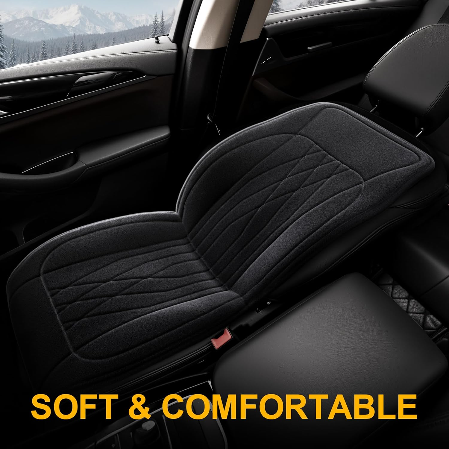 Heated Car Seat Cushion - Full Back & Bottom Support for Cars, Trucks, SUVs & Vans