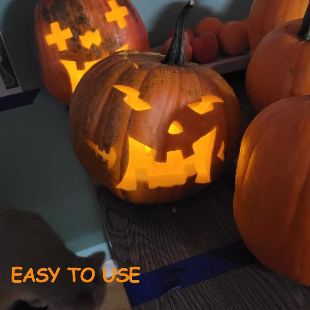 22-Piece Pumpkin Carving Kit with Stainless Steel Tools & Stencils