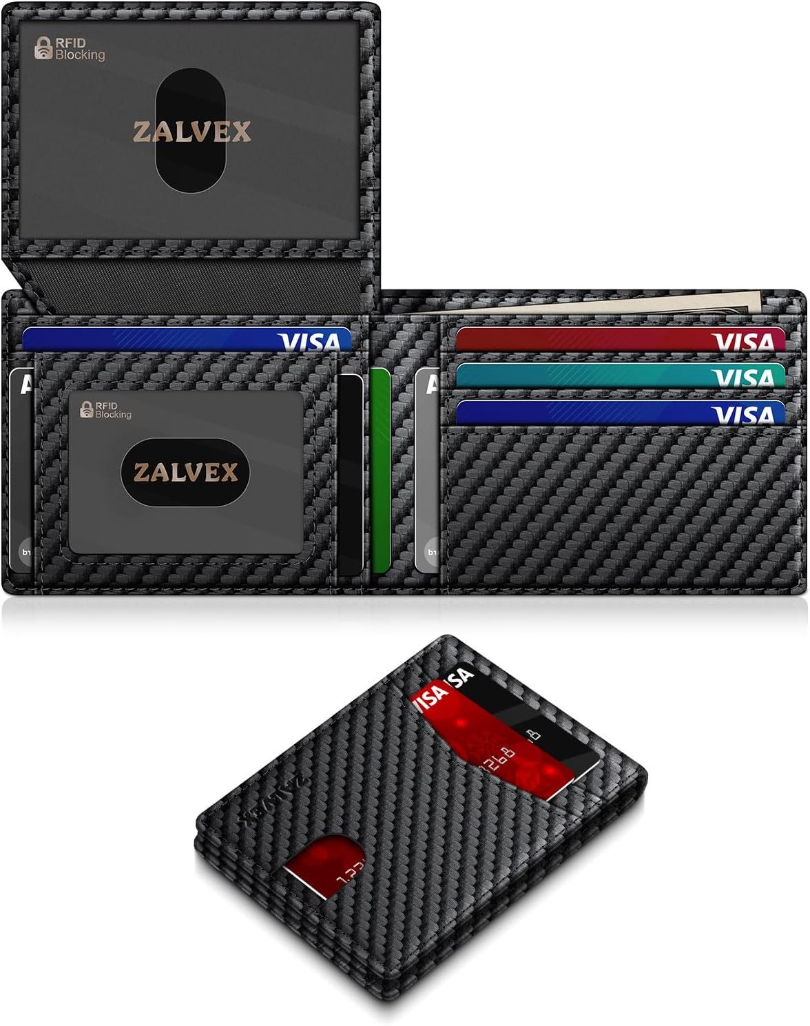 Slim RFID Blocking Bifold Wallet for Men - Leather, Ample Card Slots