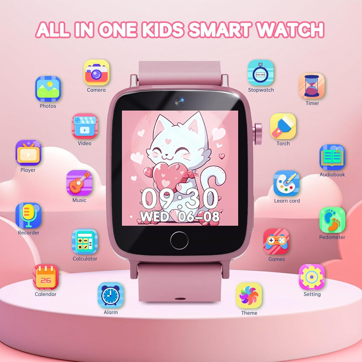 Kids Smart Watch with 26 Games - Touch Screen Watch with Camera & Alarm for Ages 4-12