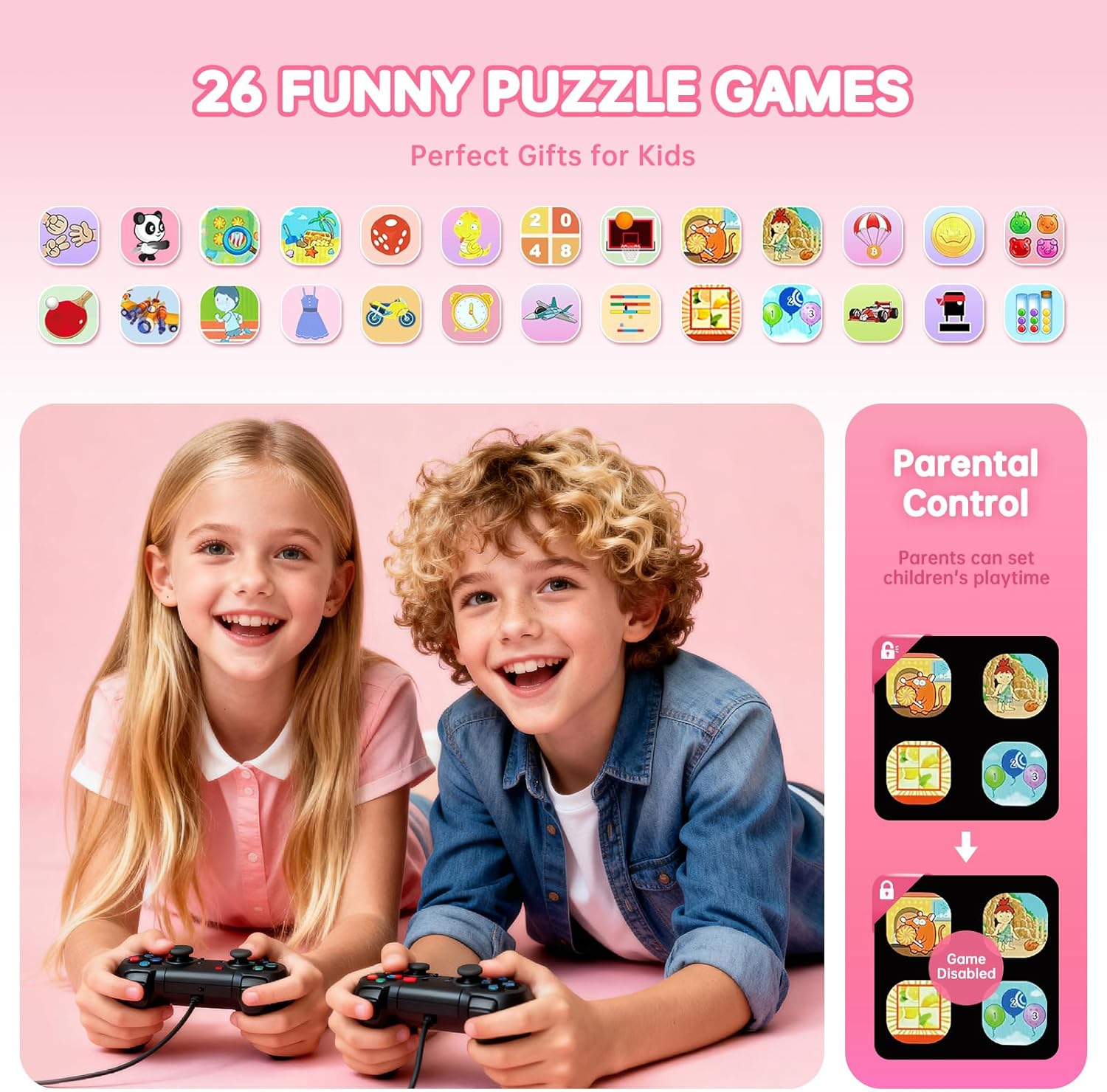 Kids Smart Watch with 26 Games - Touch Screen Watch with Camera & Alarm for Ages 4-12