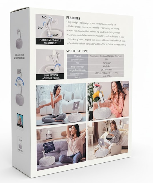 Hands Free Phone Tablet Pillow Stand - Soft Holder for Bed & Couch