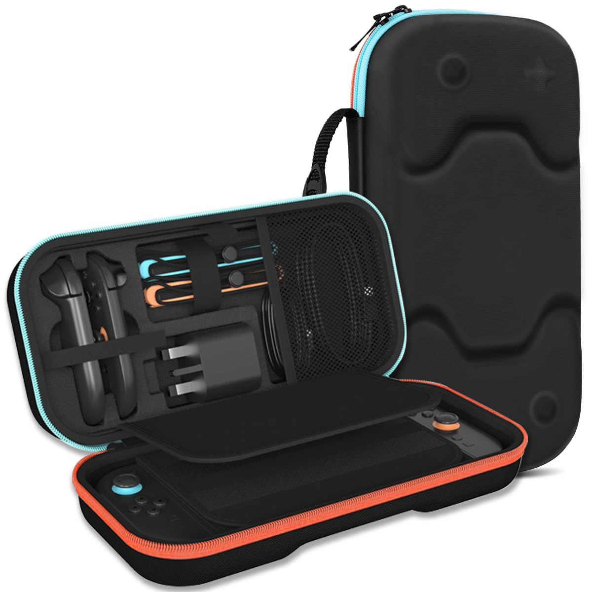 Nintendo Switch 2 Carrying Case - Waterproof Hard Shell with 24 Game Slots & Stand