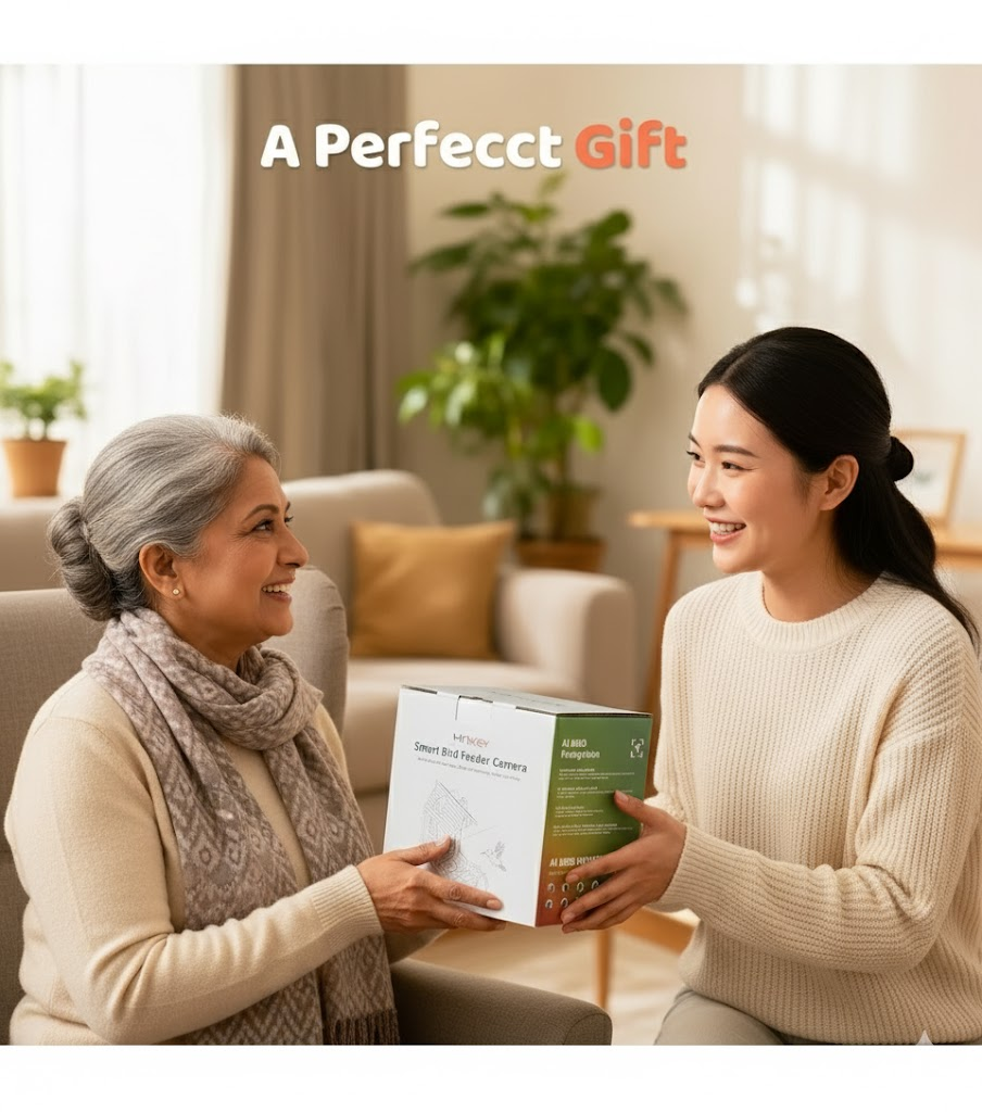 AI Bird Feeder Camera - Smart Solar Powered Bird Feeder with 2K HD & Night Vision