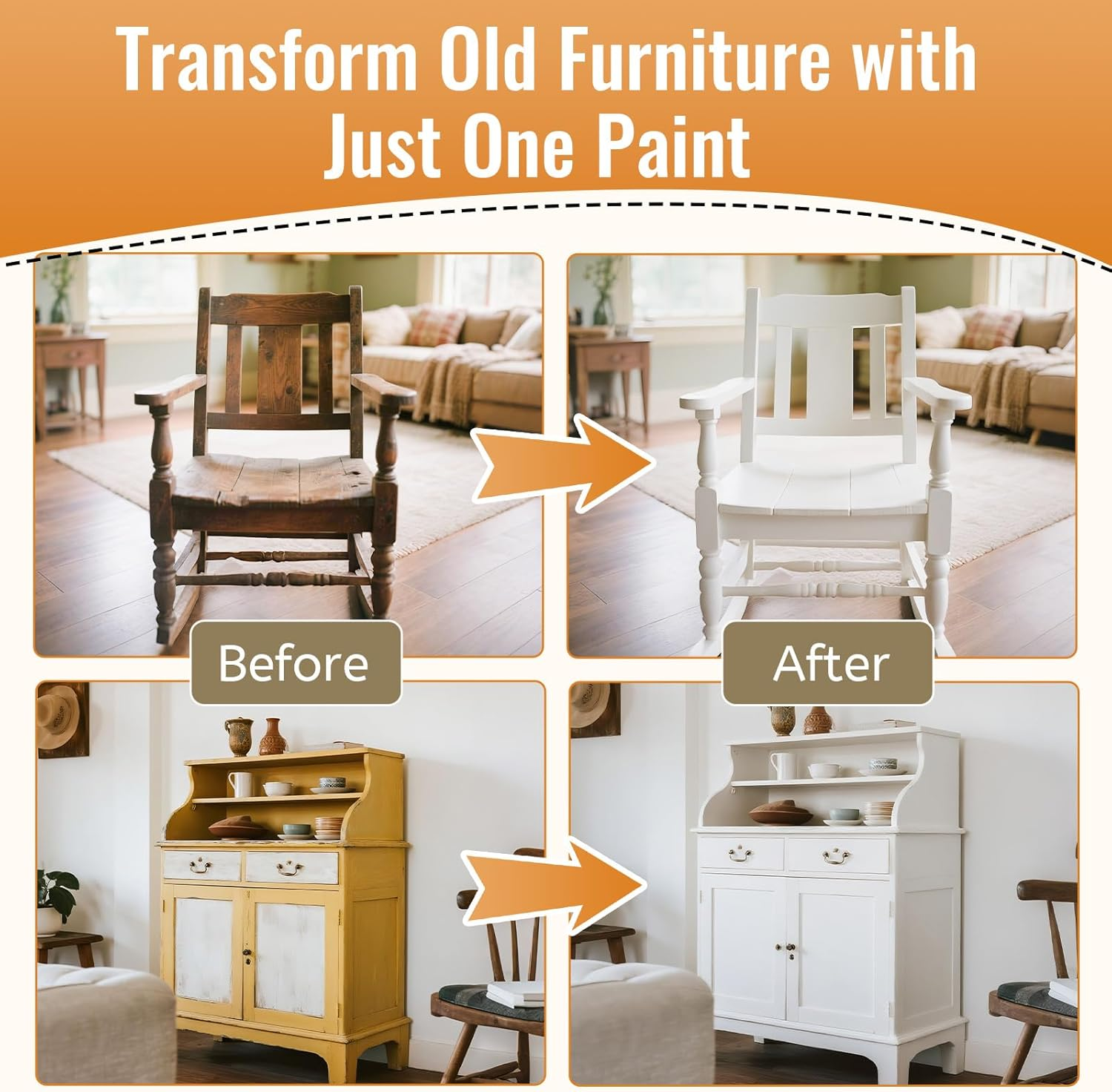 YKF Furniture Paint 16oz - Matte Finish Wood Paint for Cabinets & Furniture