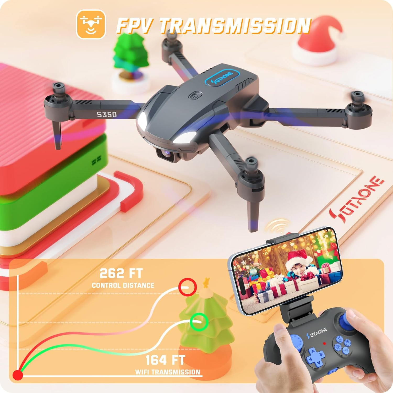 SOTAONE S350 Mini Drone with 1080P HD Camera - Remote & Gesture Control for Kids