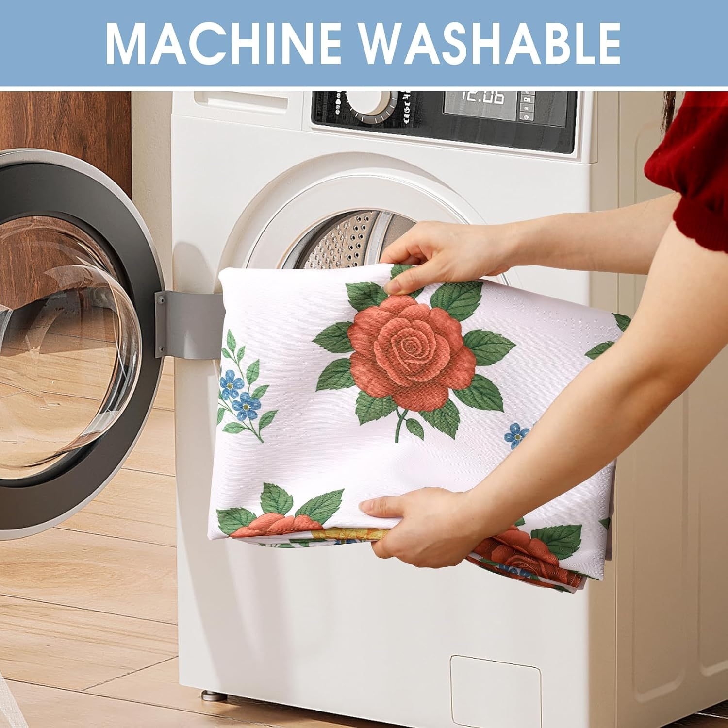 60 Inch Round Tablecloth, Waterproof Circle Table Cover for Kitchen Dining, Outdoor Picnic