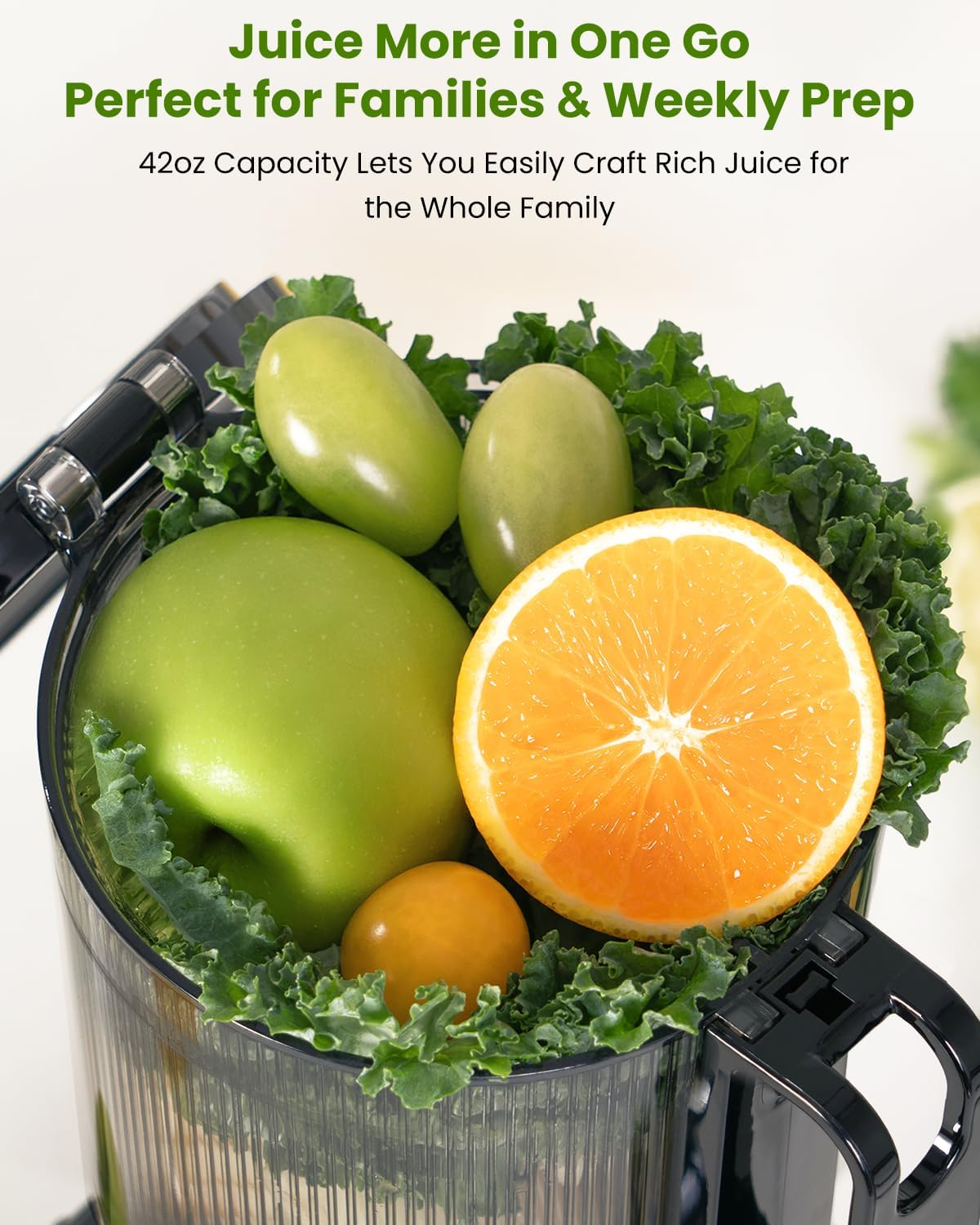 LINKChef Cold Press Juicer - 4.35" Wide Chute Masticating Juicer for Whole Fruits & Vegetables