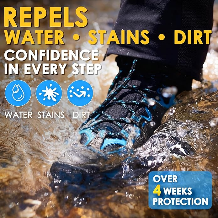 Shoe Protector Spray 6.8 oz - Waterproof & Stain Repellent for Sneakers, Boots & Leather